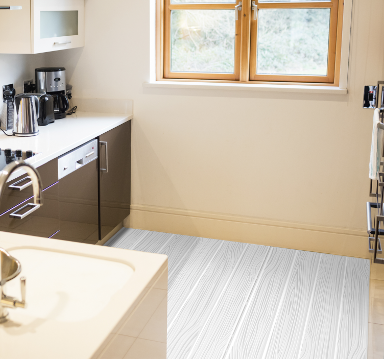 Beyaz ahşap tahta vinil halı - TenStickers