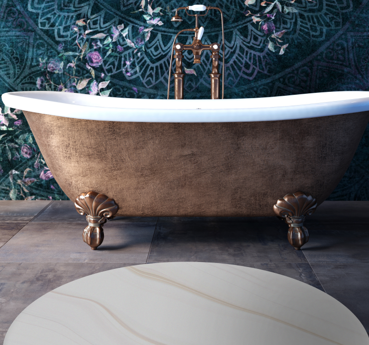 Beyaz mermer minimal vinil halı - TenStickers