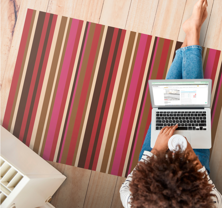 Bohem soyulmuş desen çizgili halı - TenStickers