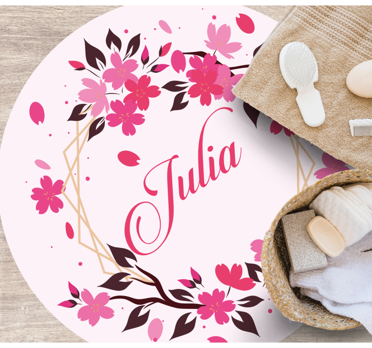 Isimli botanik taç yatak odası pvc halı - TenStickers