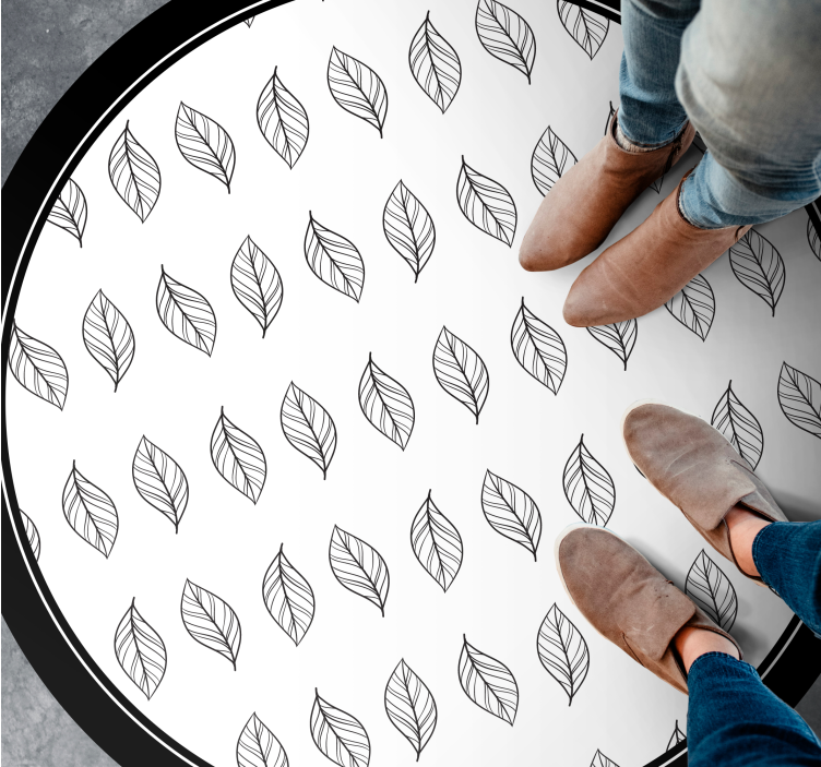 Botanik taslağı çiçekler ve bitkiler pvc halı - TenStickers