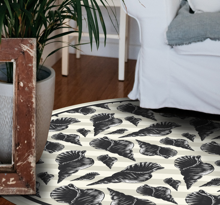 Botanik yaprak motifi çiçekler ve bitkiler pvc halı - TenStickers