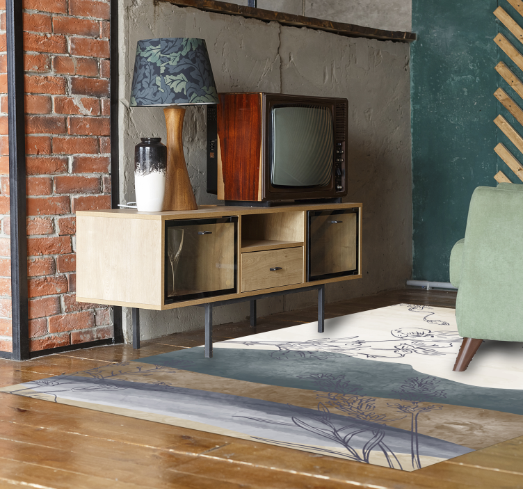 Boyalı doğa çiçek halı - TenStickers