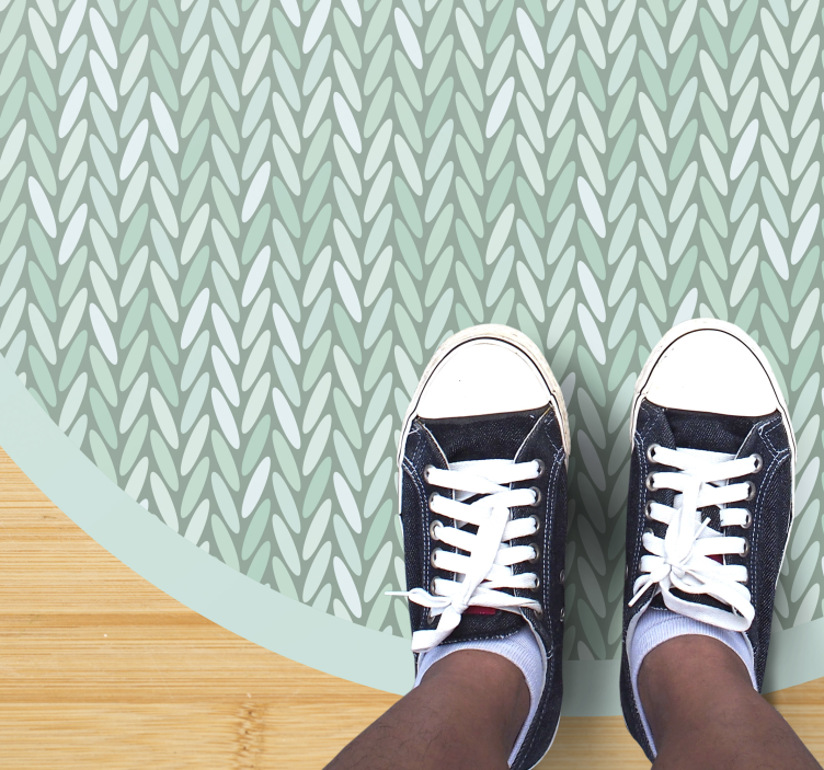 Bükülmüş çizgili desen çizgili pvc halı - TenStickers