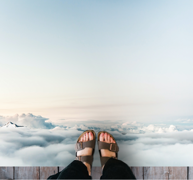 Bulut manzarasının dinginliği doğa pvc halı - TenStickers