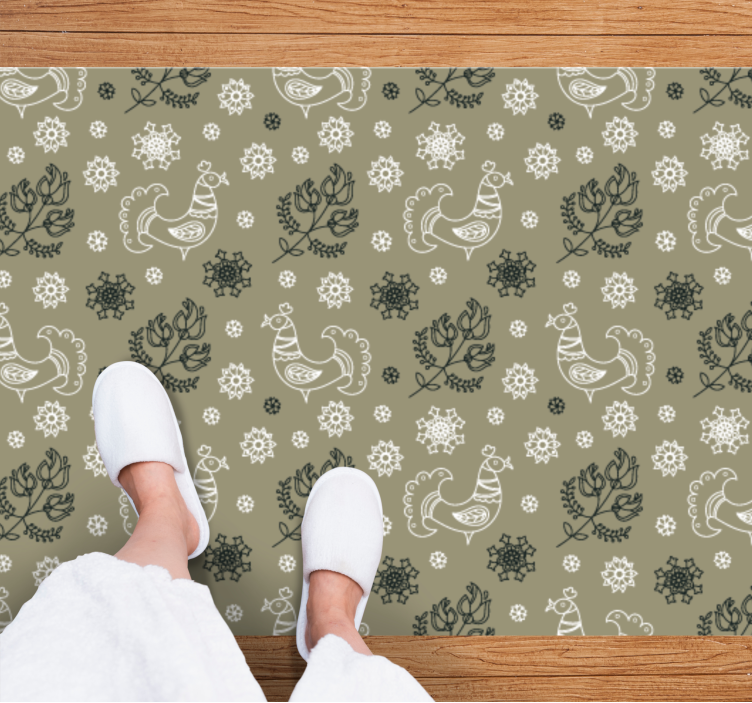 Büyüleyici hayvan motifleri isimlerle pvc halı - TenStickers