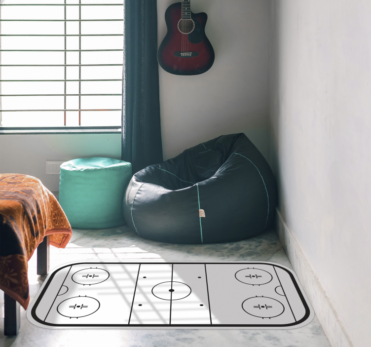 Buz hokeyi pisti oyunlar pvc halı - TenStickers