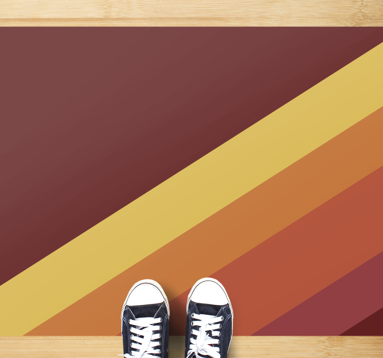 Canlı çizgili motif minimalist pvc halı - TenStickers