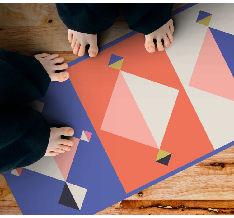 Soyut modern formlar geometrik pvc halı - TenStickers