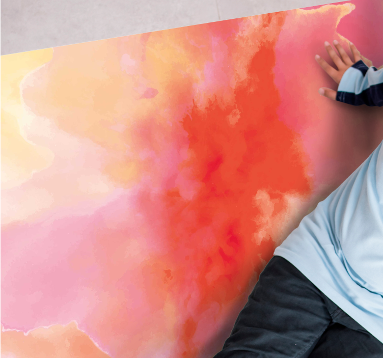 Canlı soyut tonlar pvc halı - TenStickers