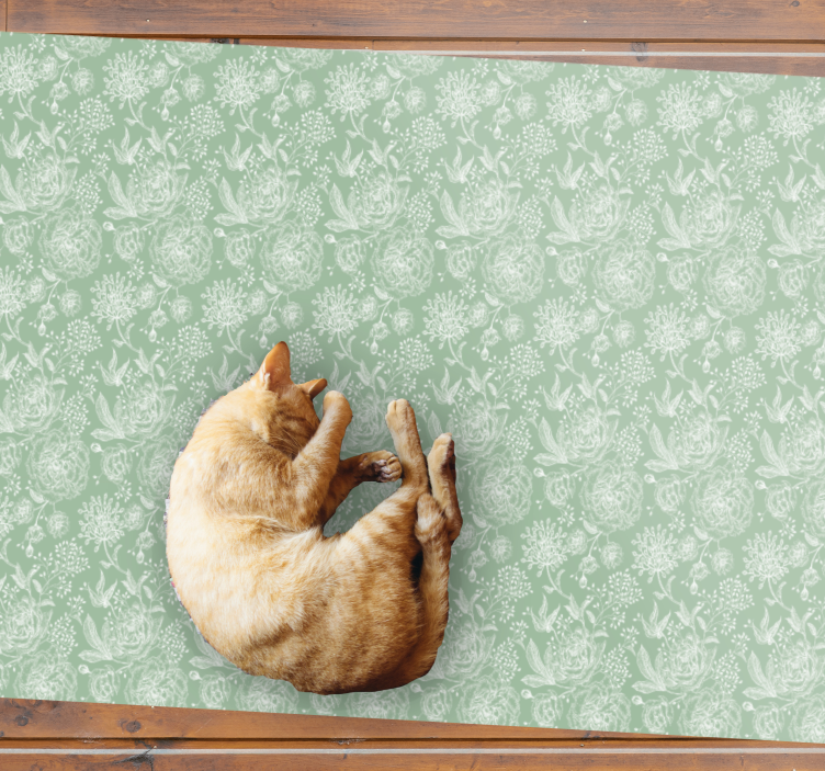 Çiçek Elegans Yüzeyi çiçekler ve bitkiler pvc halı - TenStickers