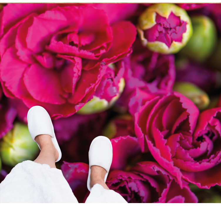 Çiçekler ve bitkiler pvc halı canlı Çiçek açılımları - TenStickers