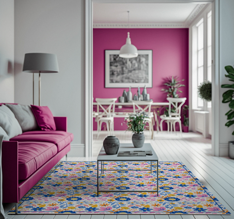 Çiçekli ilkbahar doğa pvc halı - TenStickers