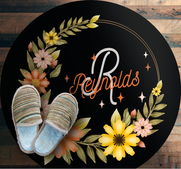 Taç çiçek ismi yatak odası pvc halı - TenStickers