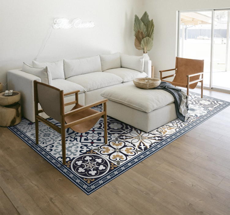 çimento desenleri karo vinil halı - TenStickers