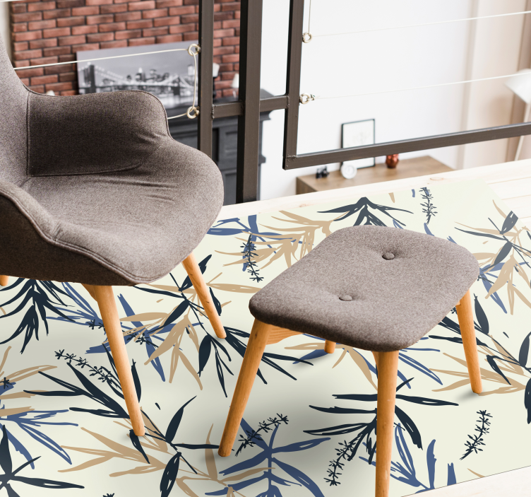 Çin bitkileri çiçek halısı - TenStickers