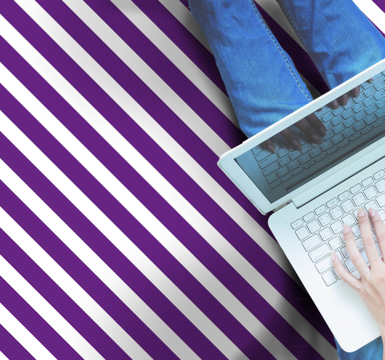 Çizgili pvc halı mor Çizgili desen - TenStickers