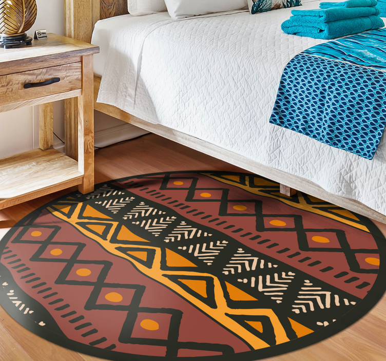 Dairesel afrika desen geometrik kilim - TenStickers