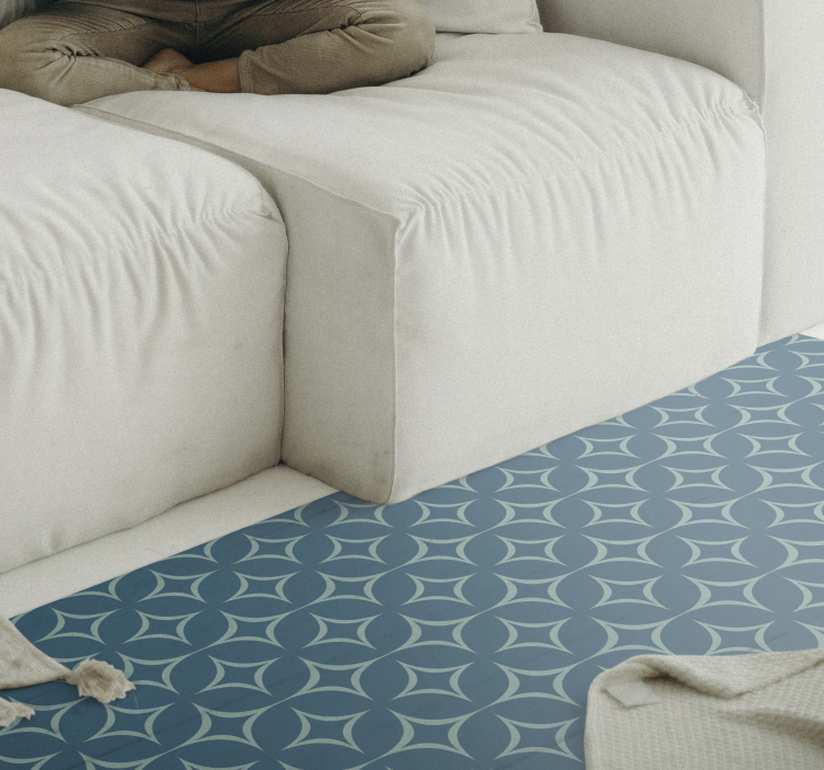 Dairesel desen paspas geometrik pvc halı - TenStickers