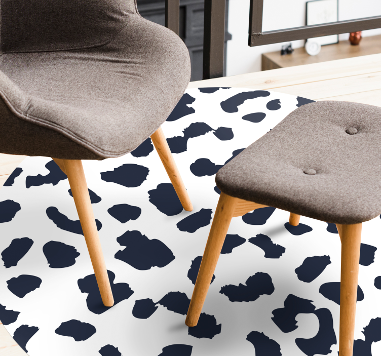 Dairesel leopar derisi hayvan baskı vinil halı - TenStickers