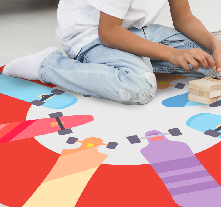 Dairesel masa oyunu oyunlar pvc halı - TenStickers