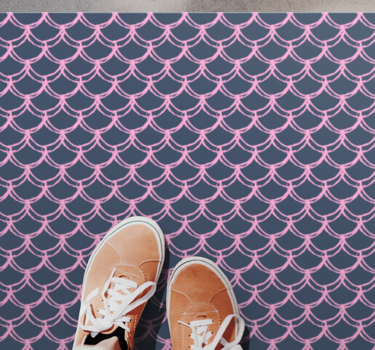 Dalga kavramı geometrik pvc halı - TenStickers