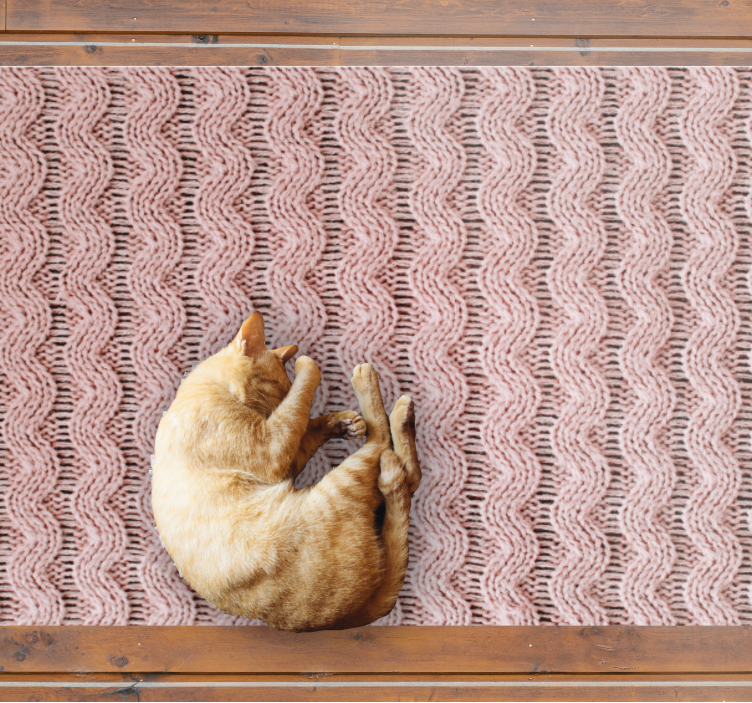 Dalgalı desen yatak odası pvc halı - TenStickers