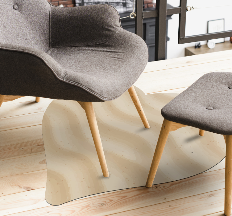 Dalgalı kalp şekli doku pvc halı - TenStickers