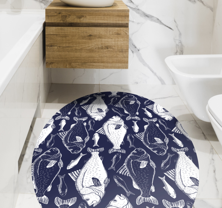 Deniz balıkları altında hayvan vinil halı - TenStickers