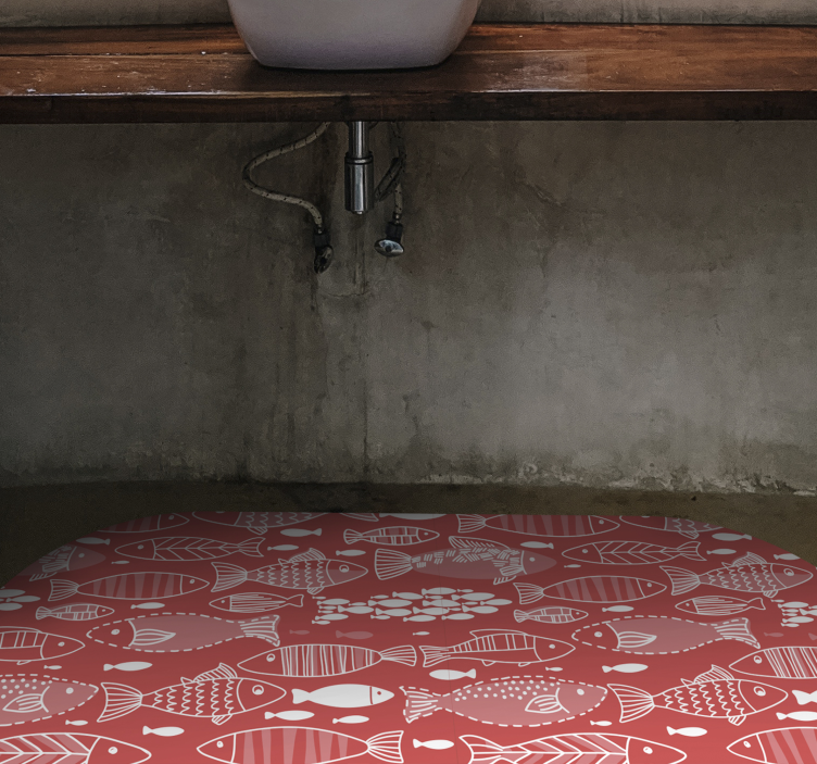 Deniz hayvan vinil halı altında birçok balık - TenStickers