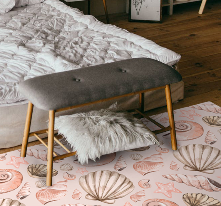 Deniz kabuğu desenleri Hayvan pvc halı - TenStickers