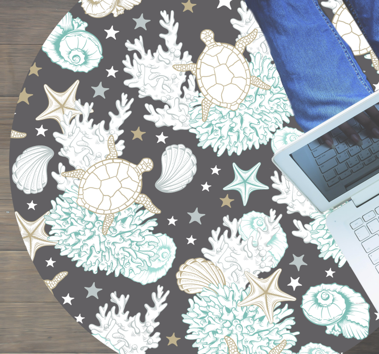 Deniz motifi Hayvan pvc halı - TenStickers