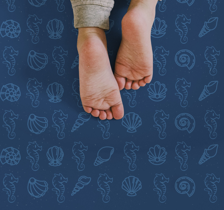 Deniz motifleri illüstrasyon Hayvan pvc halı - TenStickers