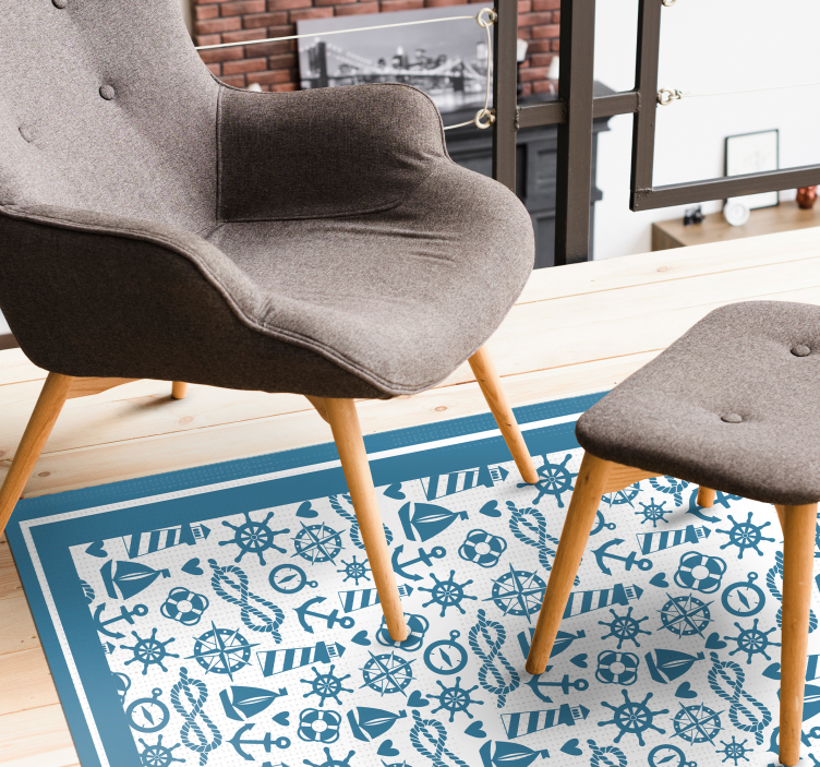 Denizcilik oyun zamanı pvc halı - TenStickers