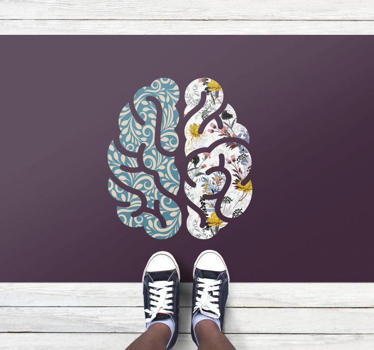 Desenli beyin modern kilim - TenStickers