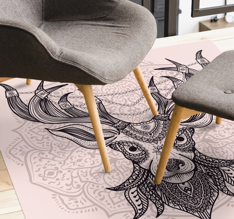 Desenli geyikler hayvan halısı - TenStickers