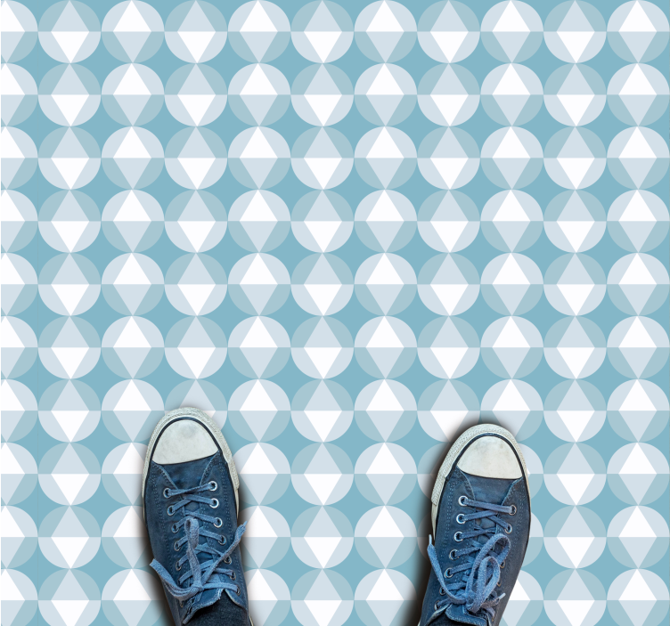 Dinamik elmas deseni geometrik pvc halı - TenStickers