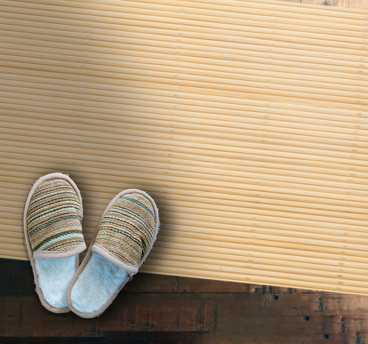 Doğal bambu dokusu giriş salonu pvc halı - TenStickers