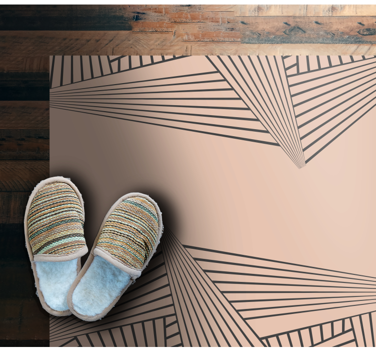 Doğrusal geometrik desen modern pvc halı - TenStickers