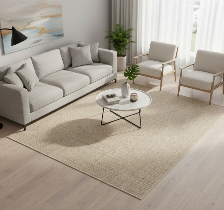 Doku efektli pvc halı bej kumaş efekti - TenStickers