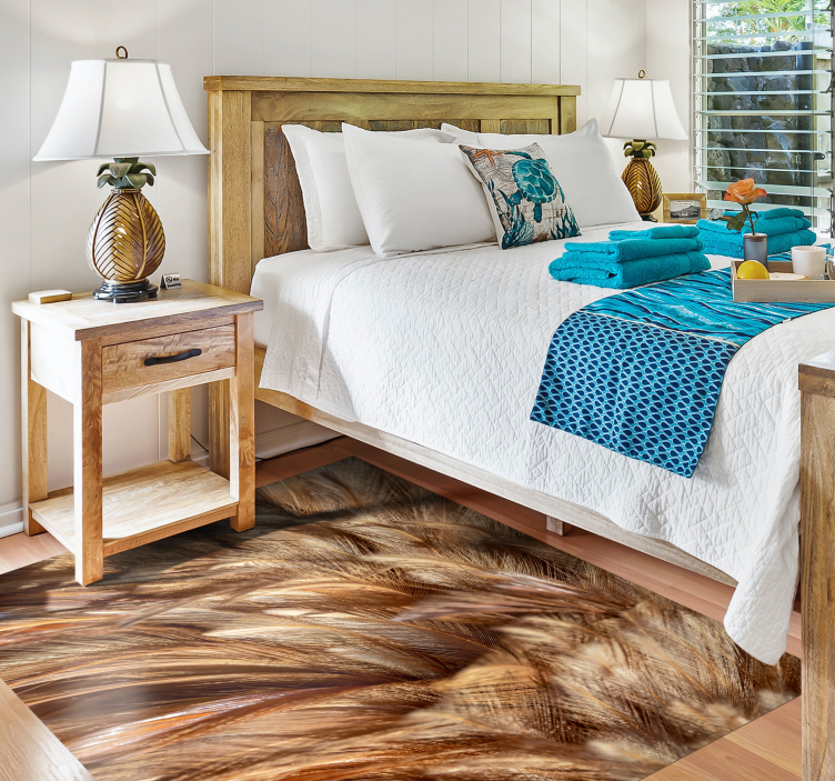 Dönen kürk hayvan baskı pvc halı - TenStickers