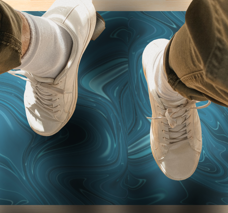 Dönen okyanus tonları Mermer vinil halı - TenStickers