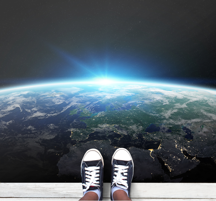 Dünyanın parlak ufku gençler pvc halı - TenStickers