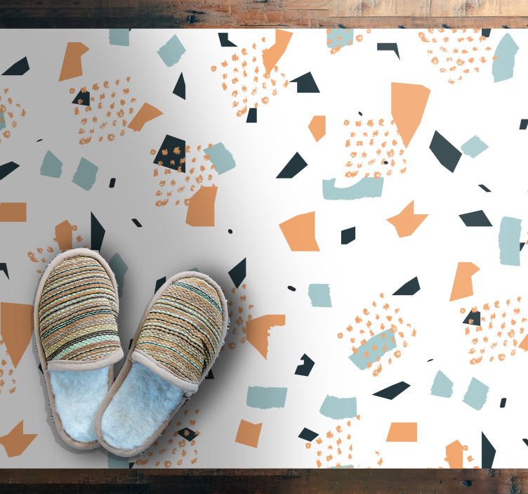 Düzensiz pastel figürler desen minimal halı - TenStickers