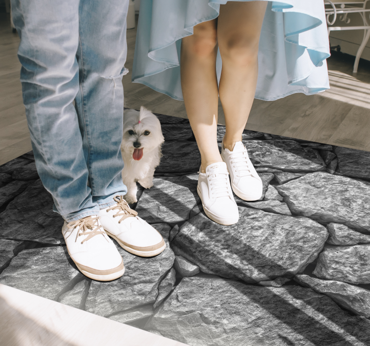 Düzensiz taş doku taş yer karoları - TenStickers