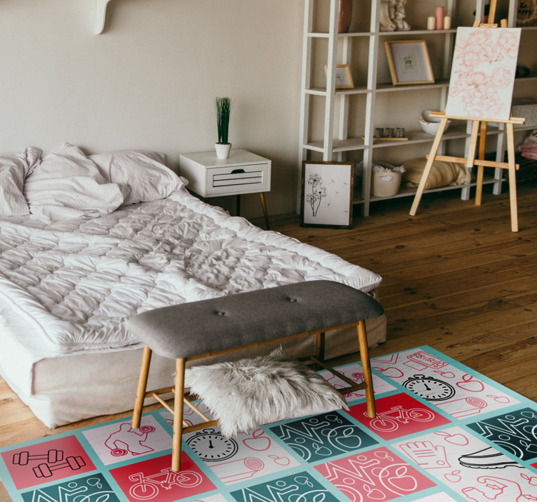 Eğlenceli çocuk dekoru çocukta pvc halı - TenStickers