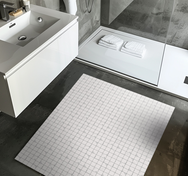 Eski beyaz karo duvar oturma odası kilim - TenStickers