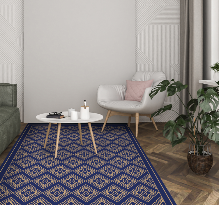 Eski moda dekoratif mavi eski halı - TenStickers