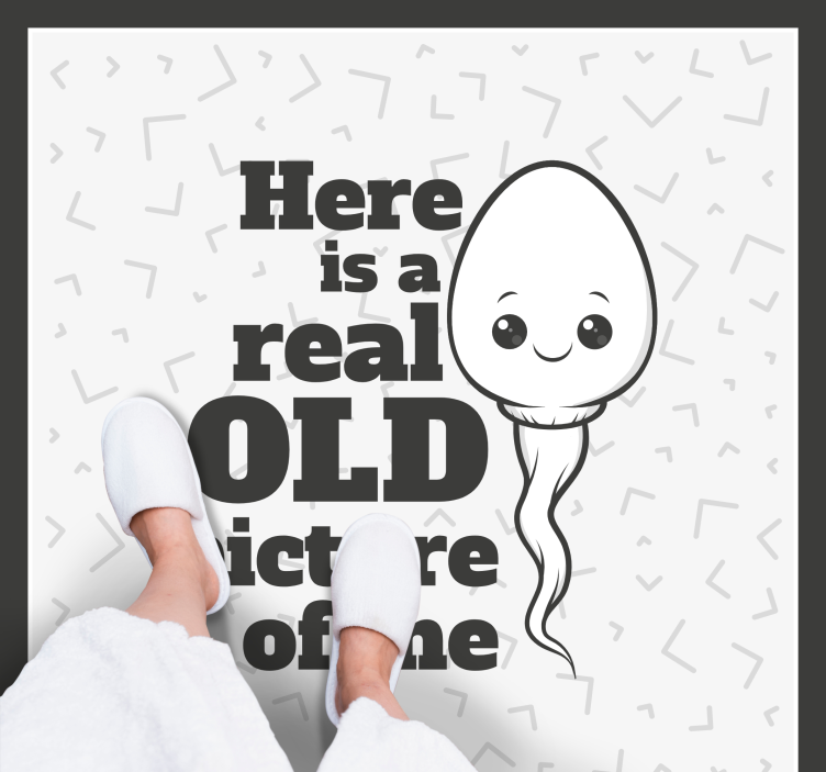 Sperme gerçek eski resim cümleleri ile pvc halı - TenStickers