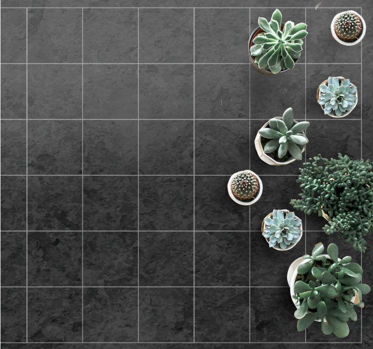 Eski ve paslı kareler karo halı - TenStickers